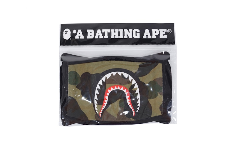 BAPE 1st Camo Shark Face Mask Green Men's - US