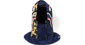 BAPE 1st Camo Shark Hoodie Mask Yellow/Navy