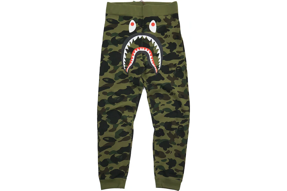 BAPE 1st Camo Shark Slim Sweatpants Green