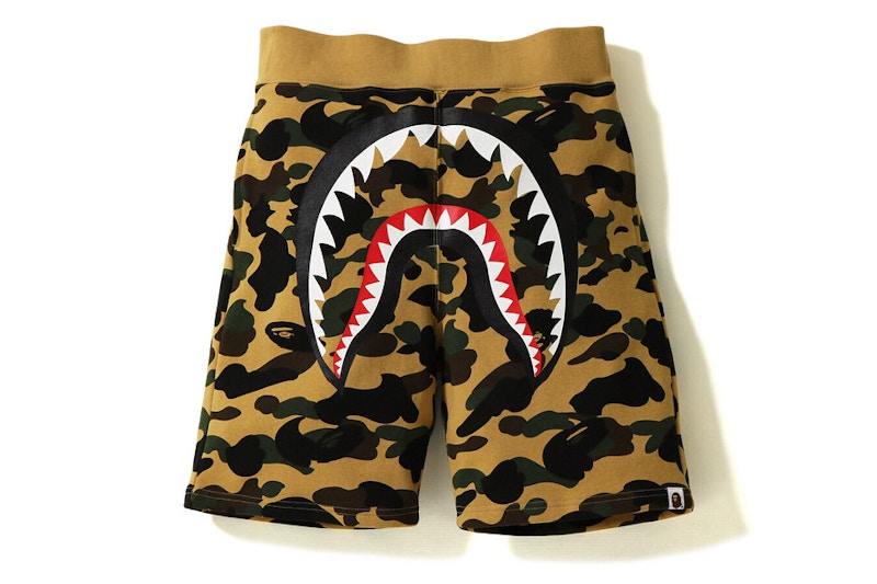 yellow bape shorts