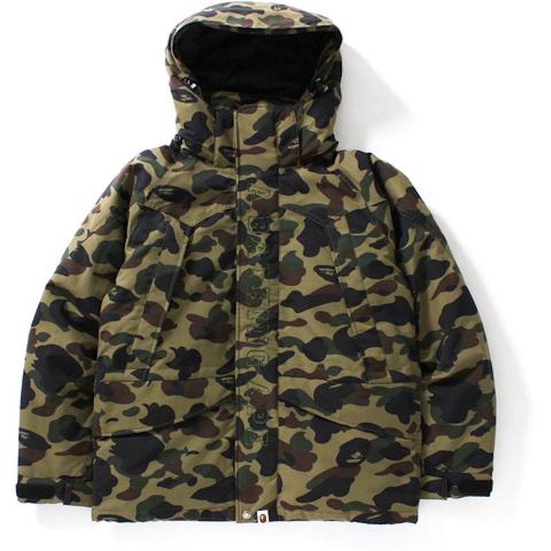 BAPE 1st Camo Snow Board Down Jacket M Green - US