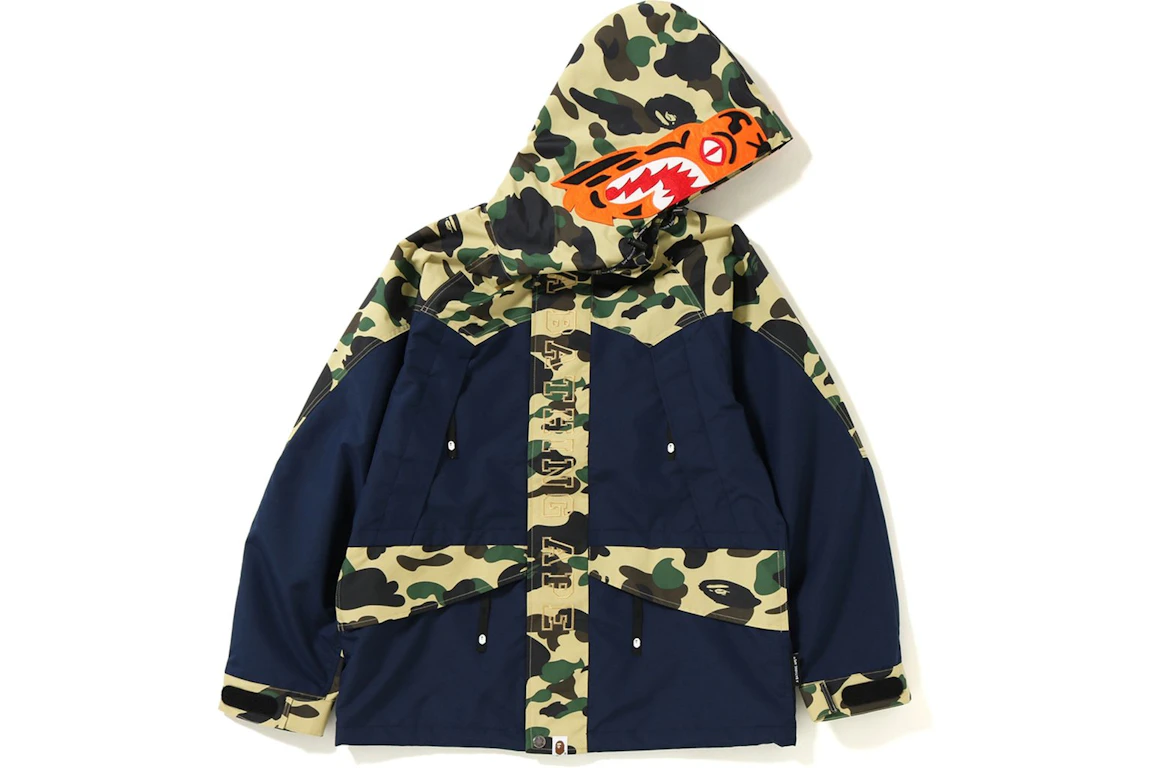 BAPE 1st Camo Tiger Snowboard Jacket Navy/Yellow