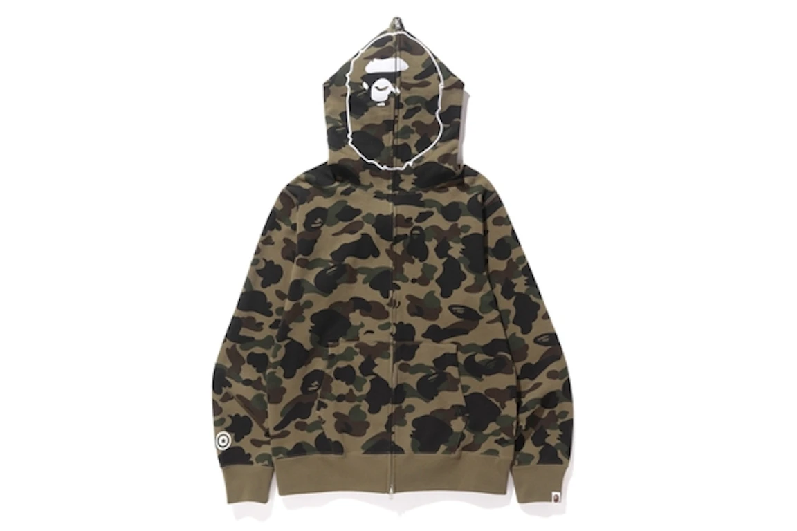 BAPE 1st Camo Ape Full Zip Hoodie Green