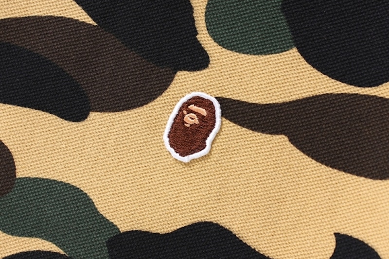 BAPE 1st Camo Ape Head One Point Polo Yellow Men's - US