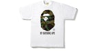 BAPE 1st Tarnfarbe By Bathing Tee Weiß/Oliv Drab
