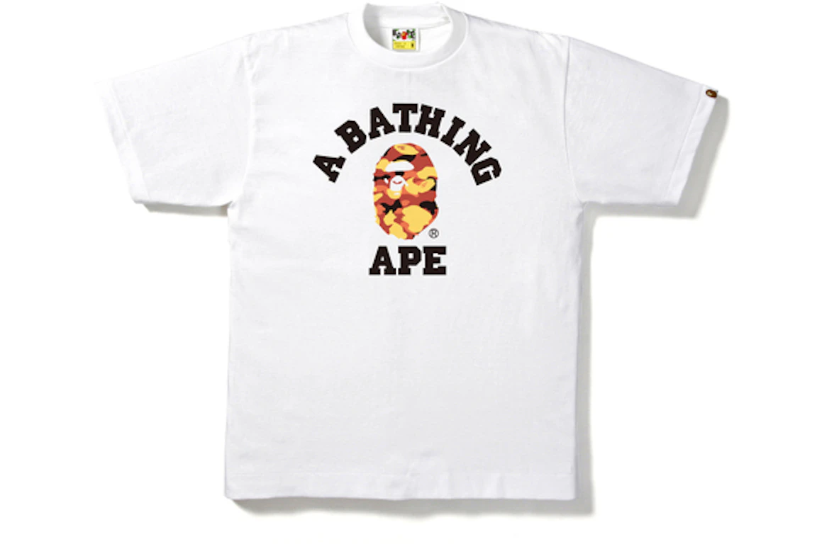 BAPE 1st Camo College Tee White/Red