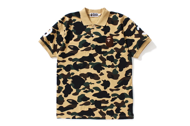 トップス 226 BAPE Star Print Polo Black Brown L BAPE X Lacoste Hoop Striped Polo Shirt Navy Men's - SS15 - US