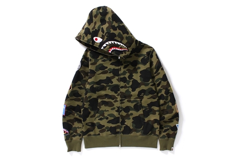 Green store camo bape