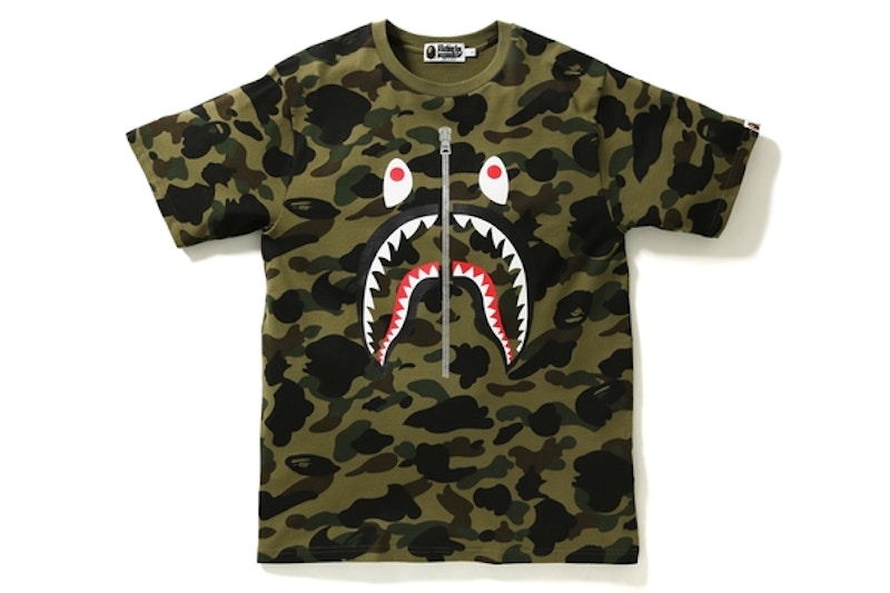 BAPE 1st Camo Shark Tee Green/Camo Men's - US