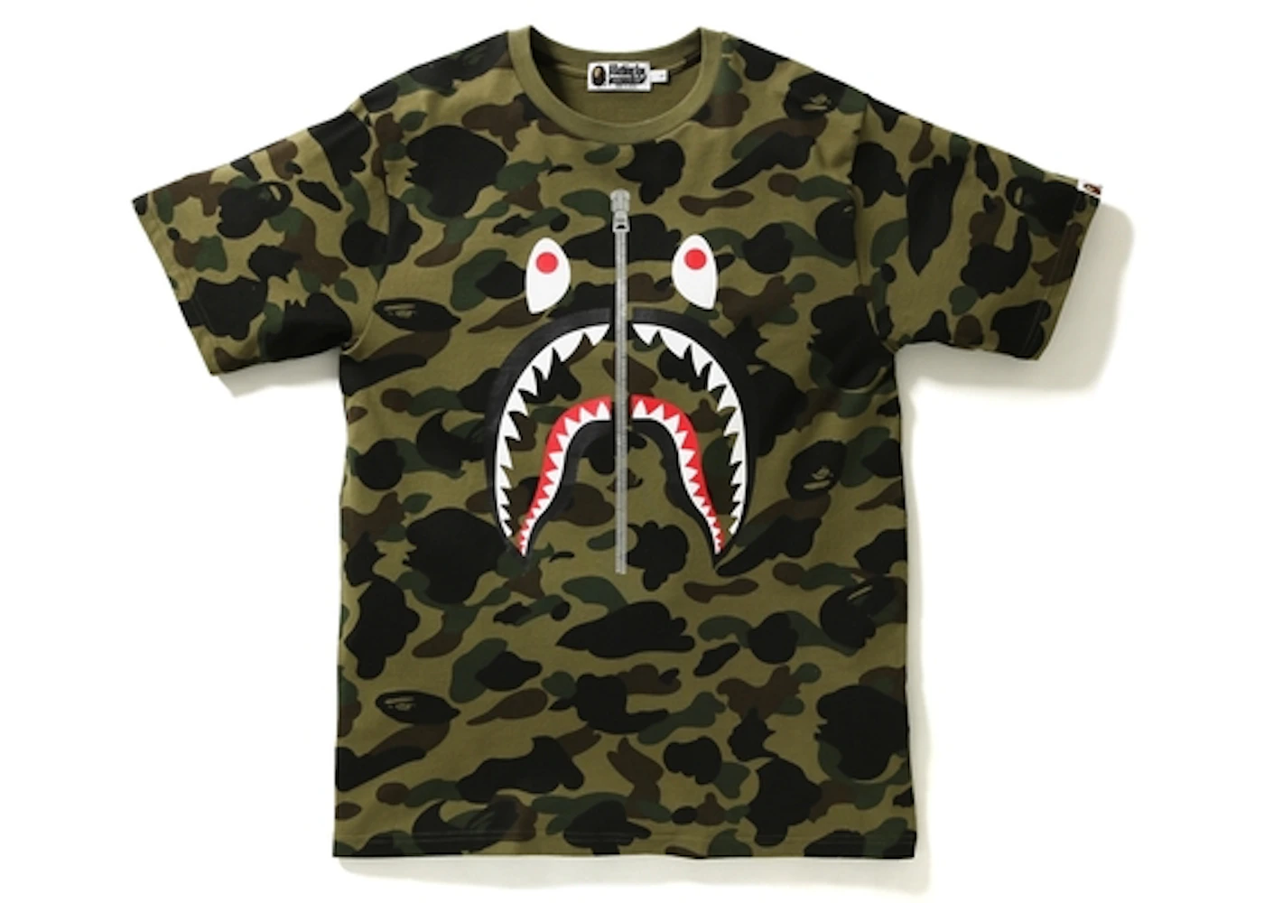 Bape 1st Camo Shark Tee Green Camo Bape 1st Camo Shark Tee Green Camo