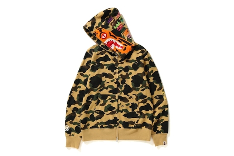 bape yellow camo hoodie