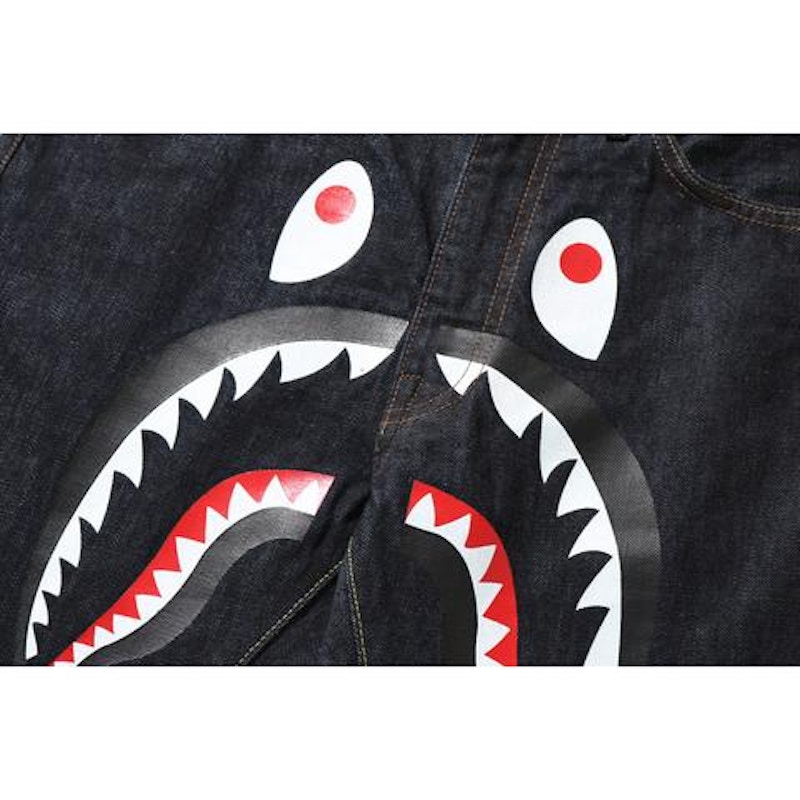 BAPE 2008 Type-05 Shark Denim Pants Pants Indigo Men's - US