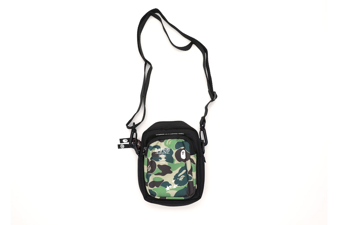 Pre-owned Bape Abc Camera Pouch Black/green