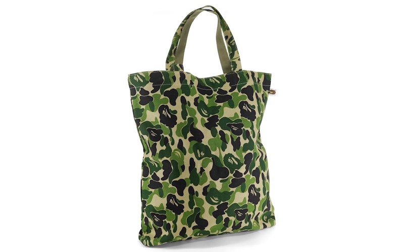 BAPE ABC Camo College Logo Reversible Tote Bag Green - US