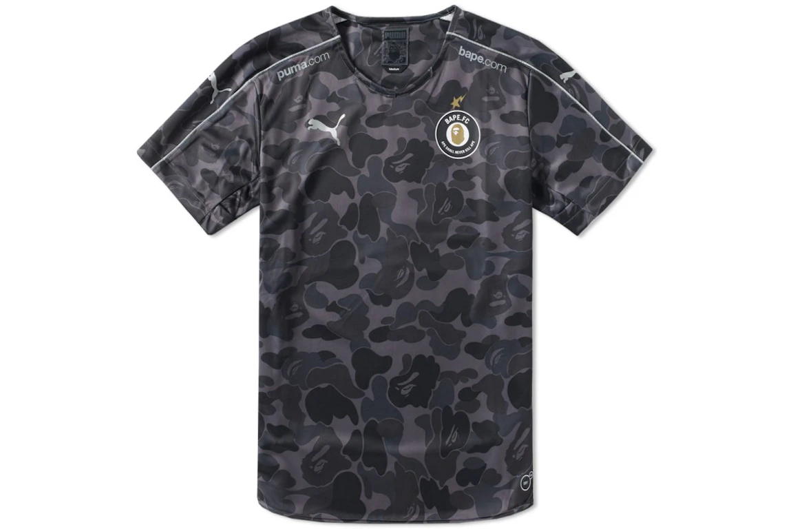 BAPE X Puma ABC Camo FC Replica Jersey Shirt Black
