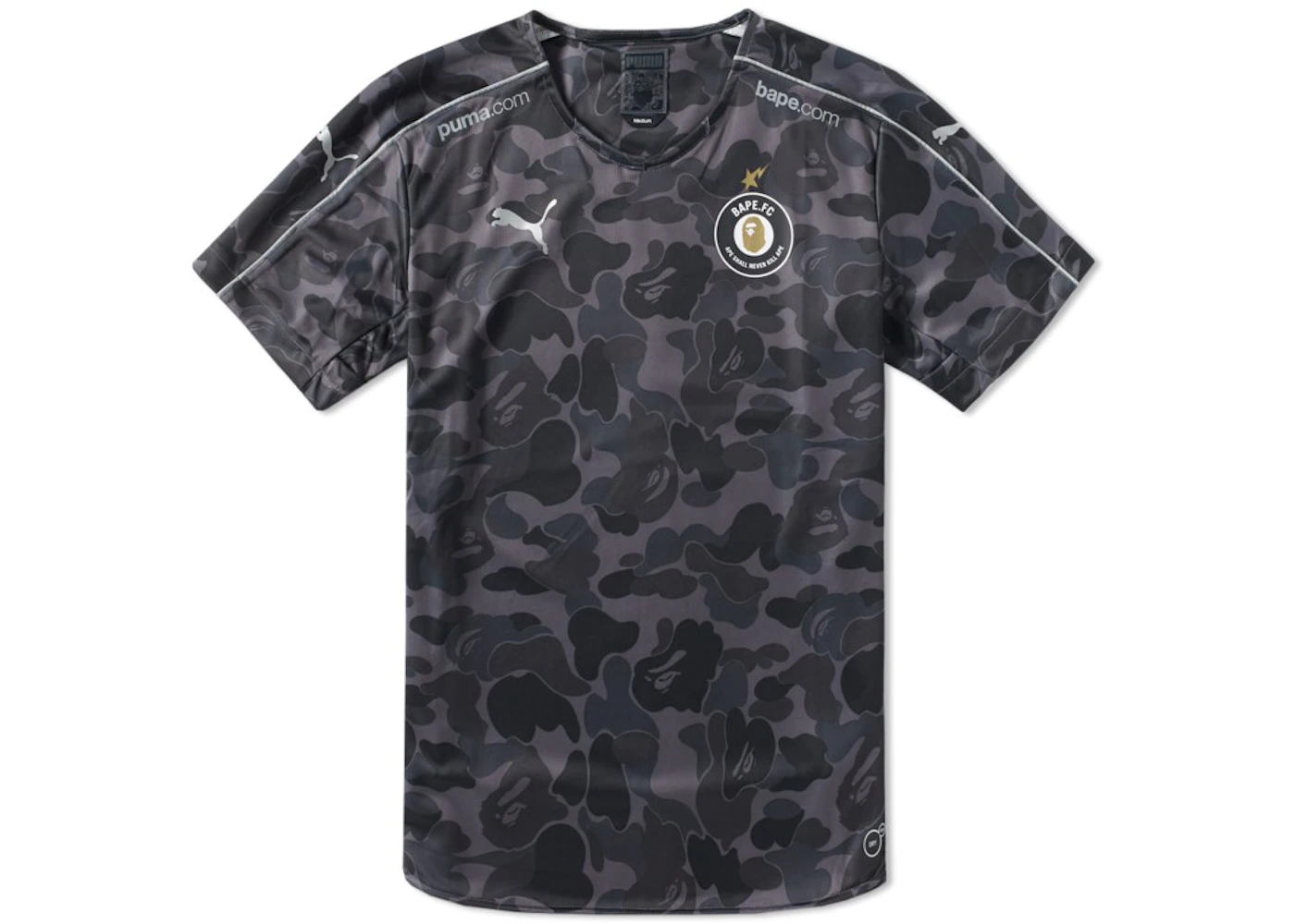 tema Histérico alquiler BAPE X Puma ABC Camo FC Replica Jersey Shirt Black - FW15 - ES