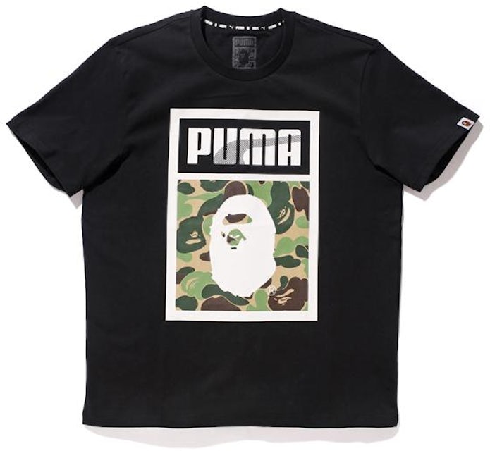 Men\'s Puma - Black US Logo X Camo FW15 Tee ABC BAPE -