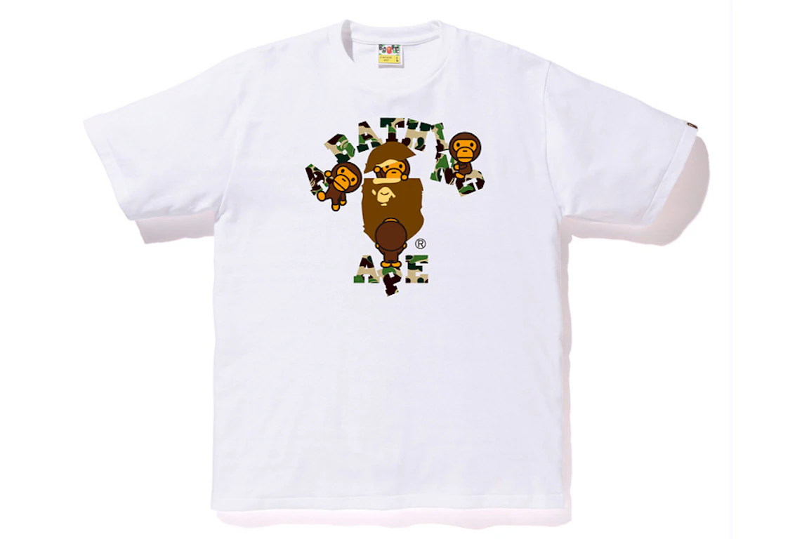 BAPE ABC College Milo Tee White/Green