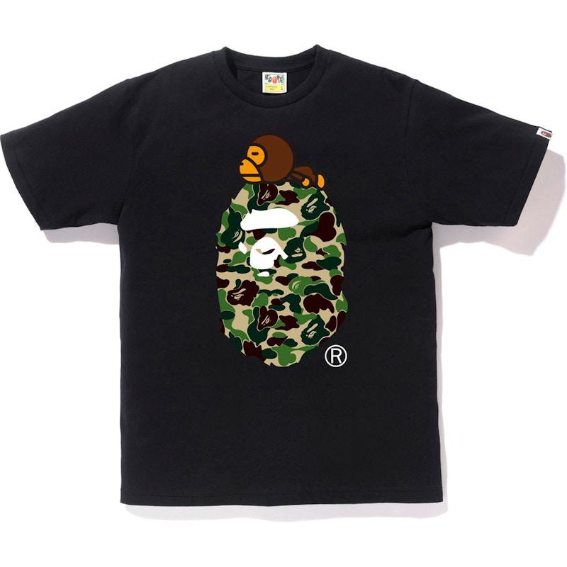 BAPE ABC Milo On Ape Head Tee Black/Green Men's - US