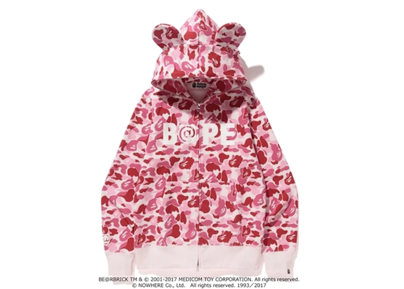 Red and pink bape hoodie Clearance