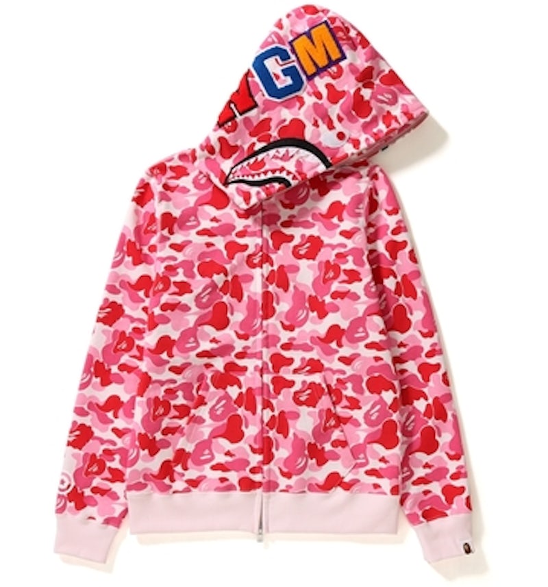 BAPE ABC Camo Shark Full Zip Hoodie (Ladies) Pink US