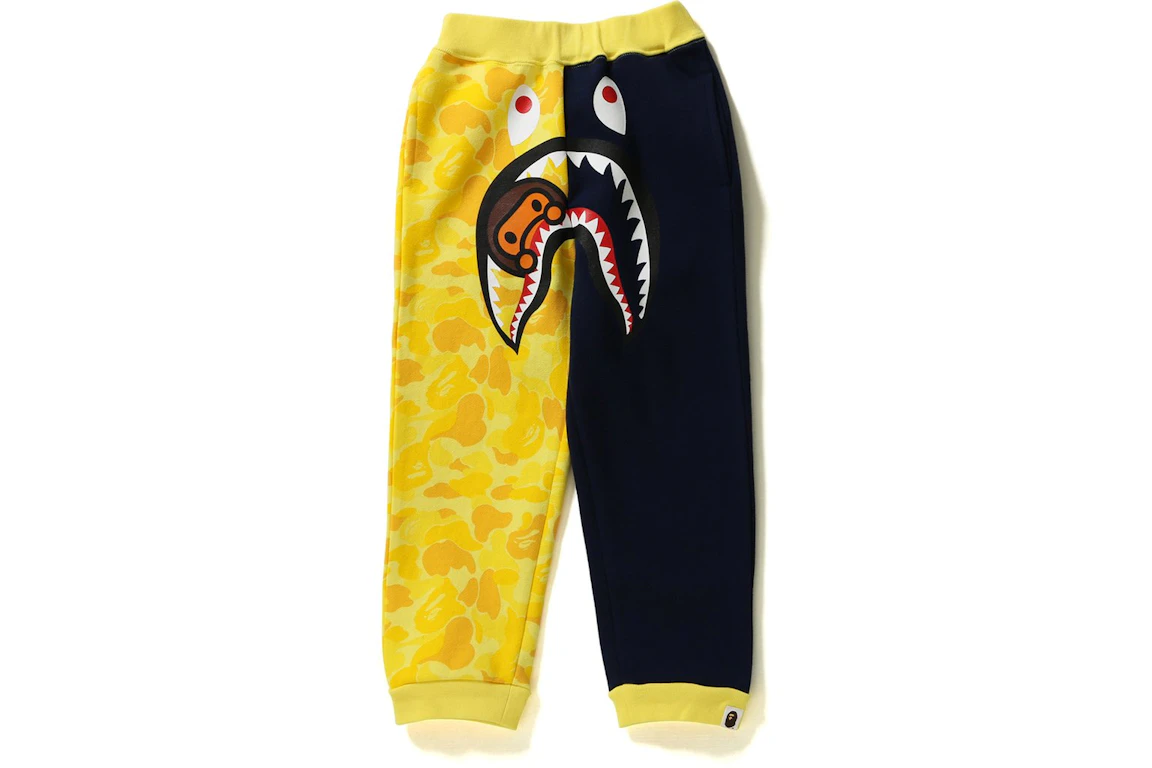 BAPE Abc Milo Shark Sweat Pants Pants (Kids) Yellow