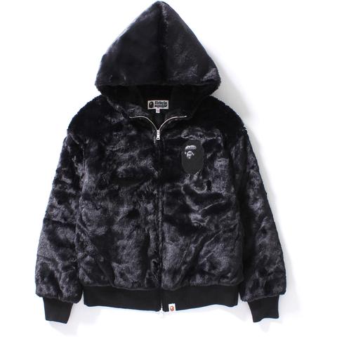 BAPE Ape Head Fur Hoodie L Black - US