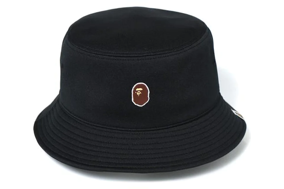 BAPE Ape Head One Point Bucket Hat Hat Black