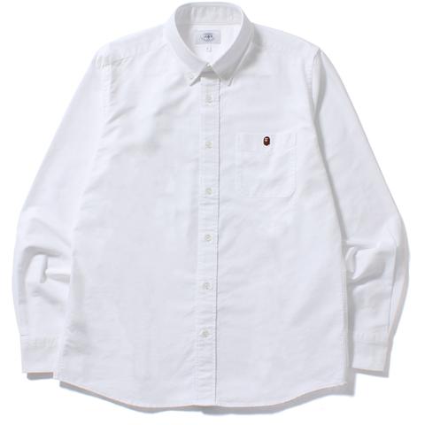 BAPE Large Ape Head Oxford BD Shirt White Men's - FW21 - US