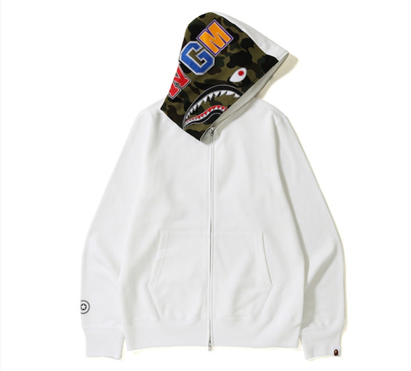 Bape applique shark hoodie on sale