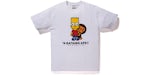 BAPE X The Simpsons Baby Milo Behind Bart Tee White