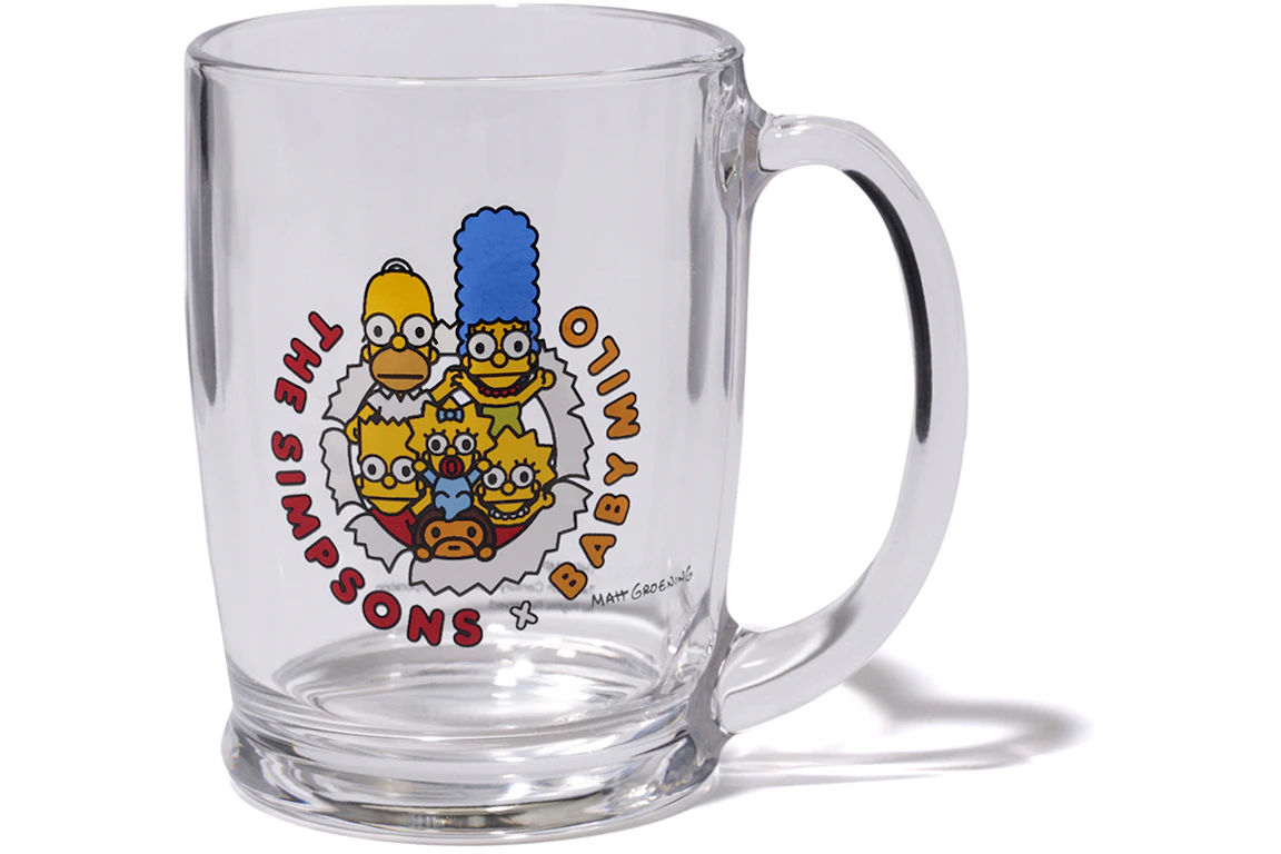 BAPE X The Simpsons Baby Milo Glass Mug Clear