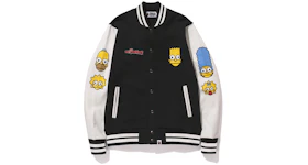BAPE X The Simpsons Baby Milo Varsity Jacket Black