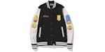 BAPE X The Simpsons Baby Milo Varsity Jacket Black