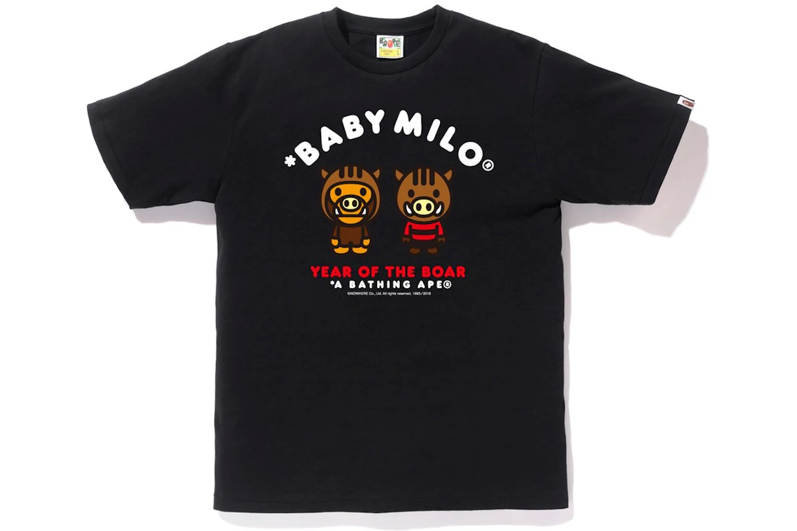 BAPE Baby Milo Year Of The Boar Tee Black