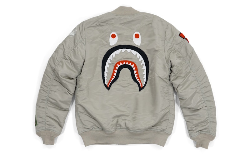 bape jacket grey