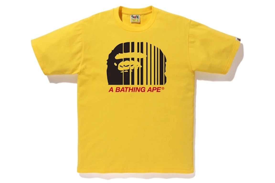BAPE Bape Vertical Line Tee Yellow