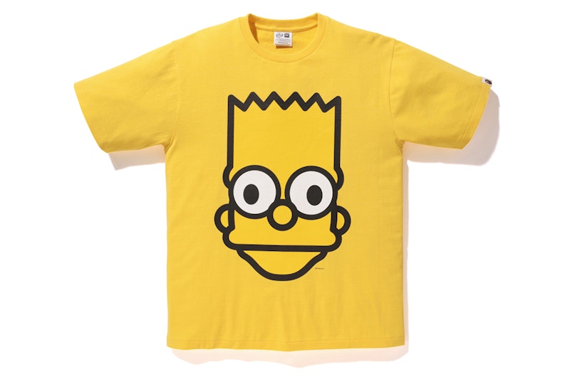 BAPE X The Simpsons Bart Face Tee Yellow Men's - FW14 - US