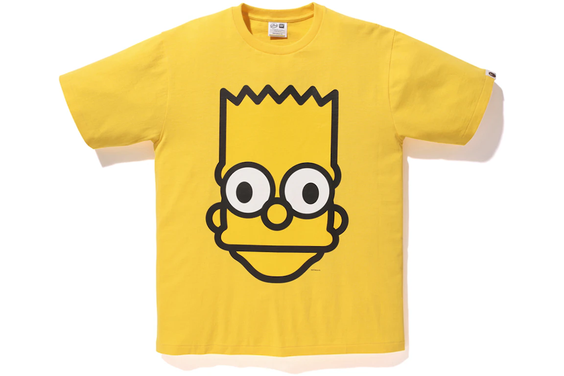 BAPE X The Simpsons Bart Face Tee Yellow