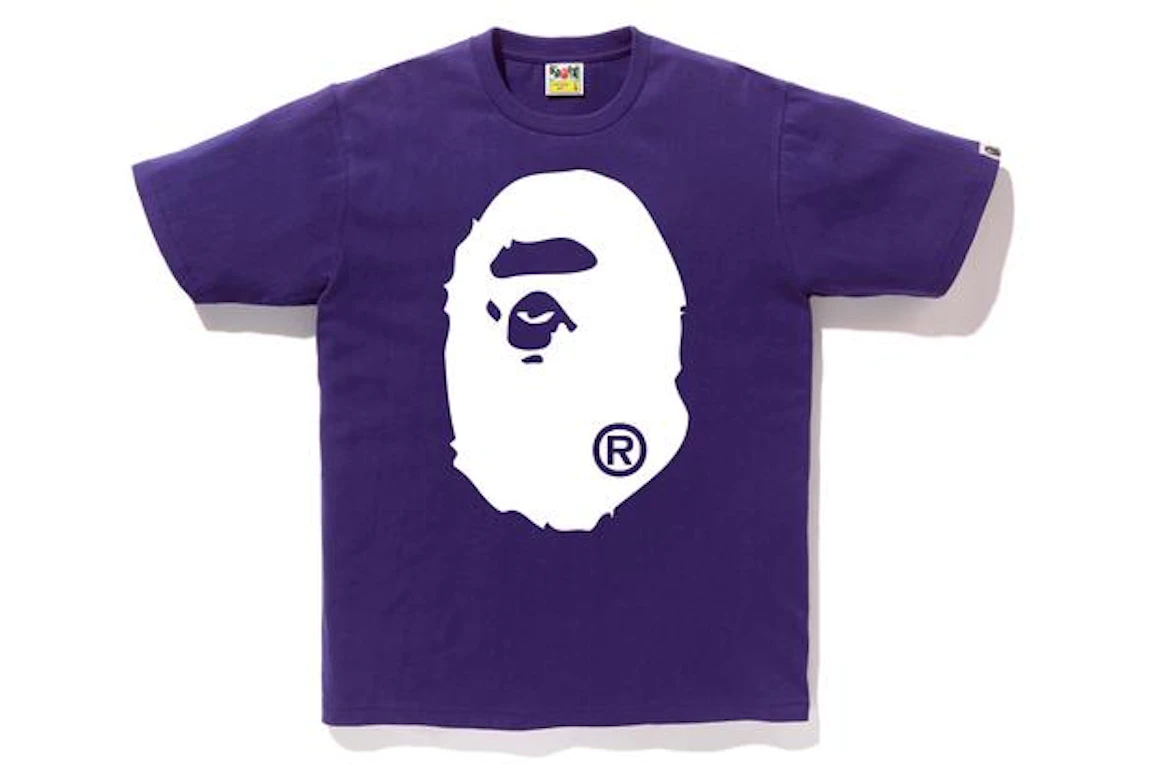 BAPE Bicolor Big Ape Head Tee Purple/Black