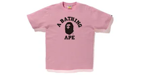 BAPE Bicolor College Tee Pink/Black