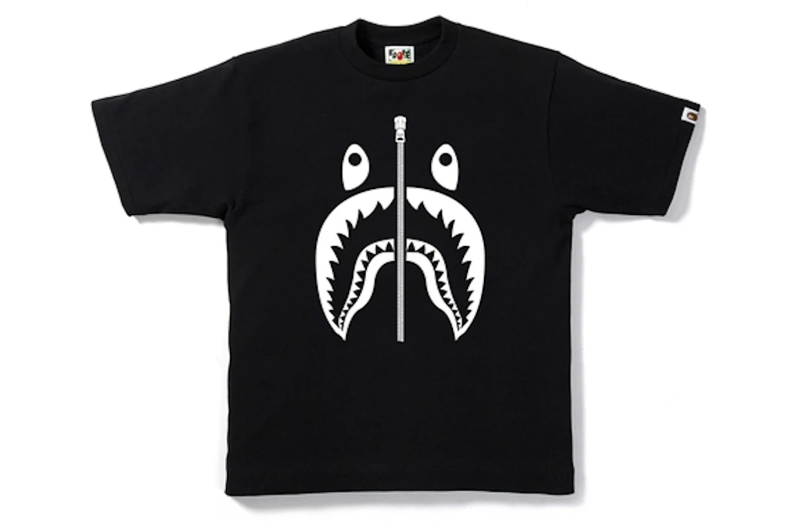 BAPE Bicolor Shark Tee Black