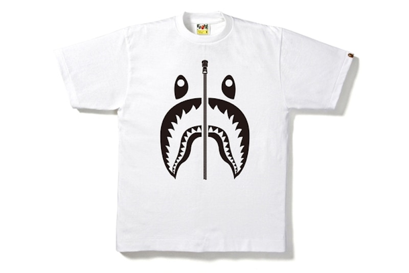 BAPE Bicolor Shark Tee White Men's - US