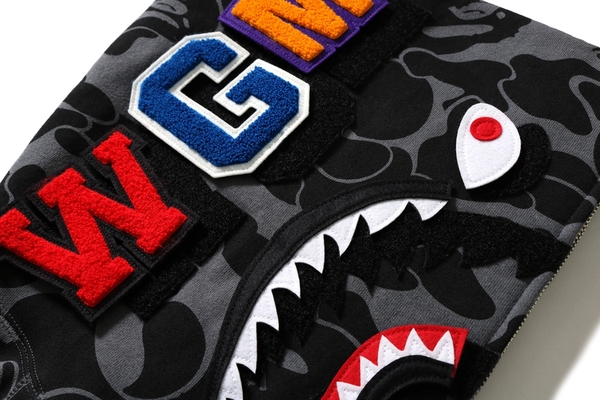 BAPE Big ABC Solid Camo Detachable Shark Black Men's - US