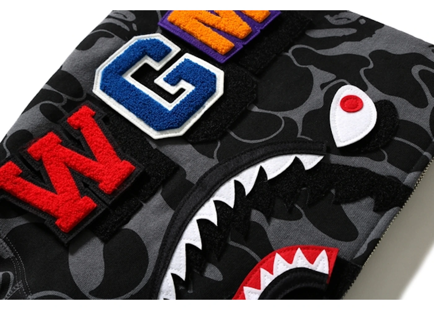BAPE Big ABC Solid Camo Detachable Shark Black Men's - US