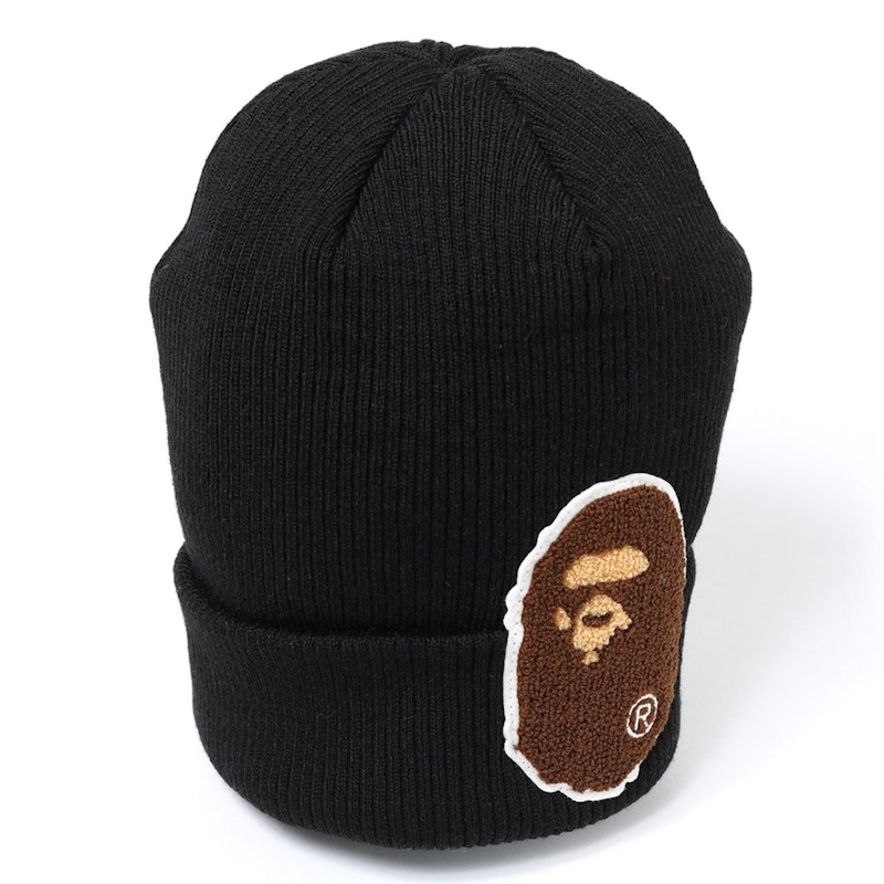 値下げ不可‼️BAPE APE HEAD KNIT CAP BLACK - ニットキャップ/ビーニー