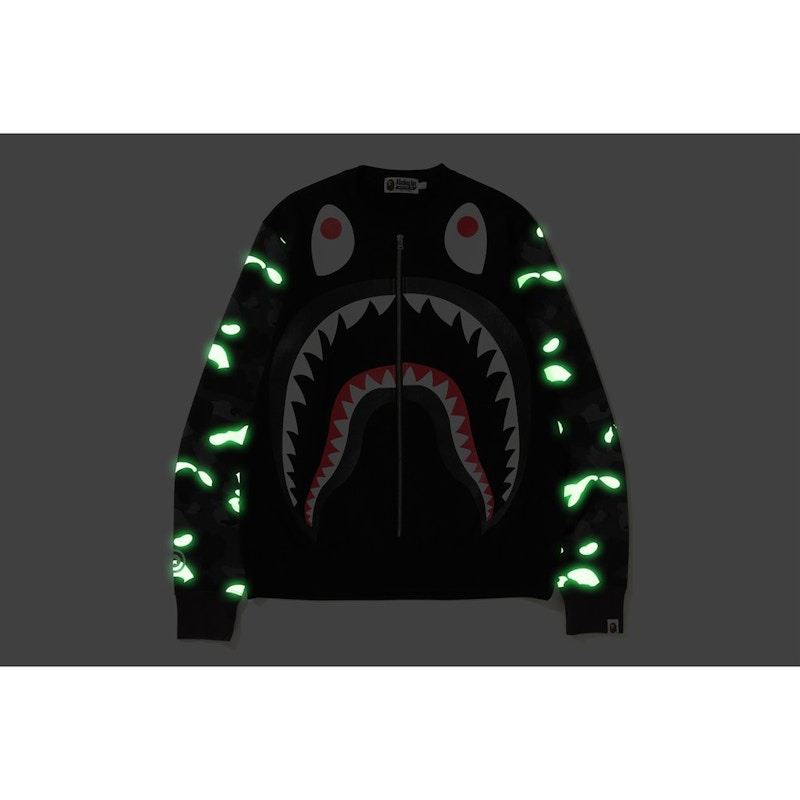 Bape big shark wide hot sale crewneck