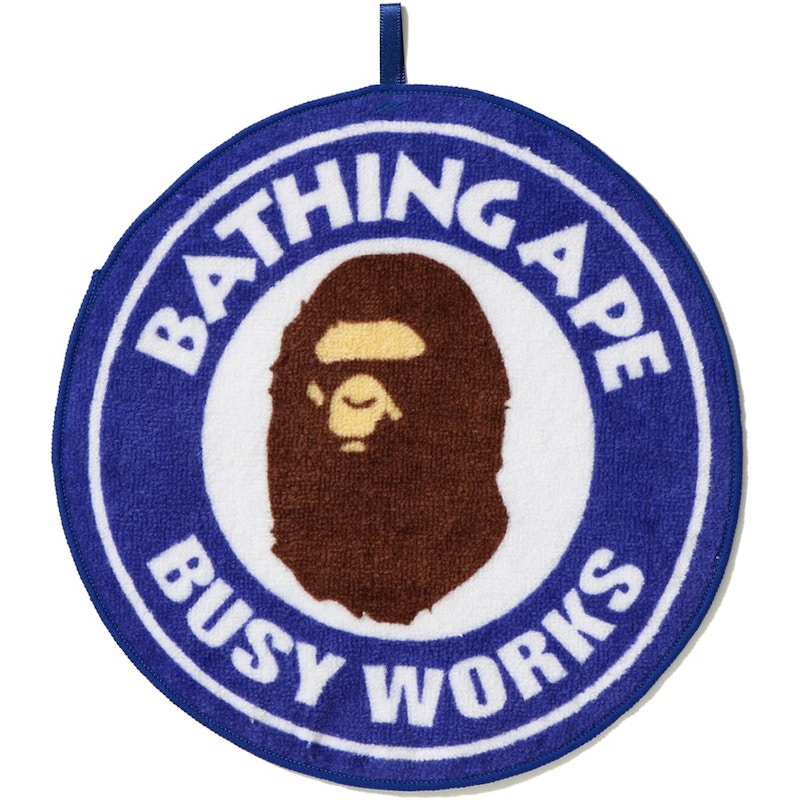 Pre-owned Bape Busy Works Hand Towel In Blue