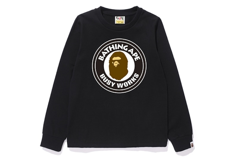 BAPE Busy Works Long Sleeve Tee (Ladies) Black - US