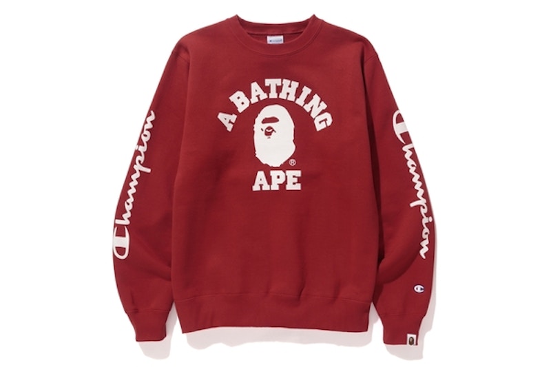 Bape x champion store college crewneck